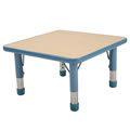 K System&reg; Table 24"x24" - Natural w/Blue Trim