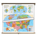Discovery U.S. & World Map Combo