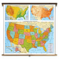 Political U.S. Wall Map