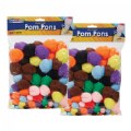 Alternate Image #2 of Pom Poms Bright Hues - 200 Count Assorted Sizes