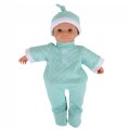 Alternate Image #2 of Soft Body 11" Baby Doll with Romper and Cap - Hispanic