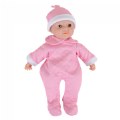 Alternate Image #2 of Soft Body 11" Baby Doll with Romper and Cap - Asian