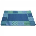 Alternate Image #2 of Pattern Blocks Carpet Blue - 4' x 6'
