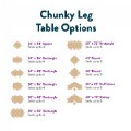 Alternate Image #2 of Nature Color Chunky 30" x 60" Table with Adjustable Legs