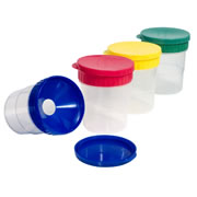 Spill Proof Paint Cups - Assorted Colors - Set of 4