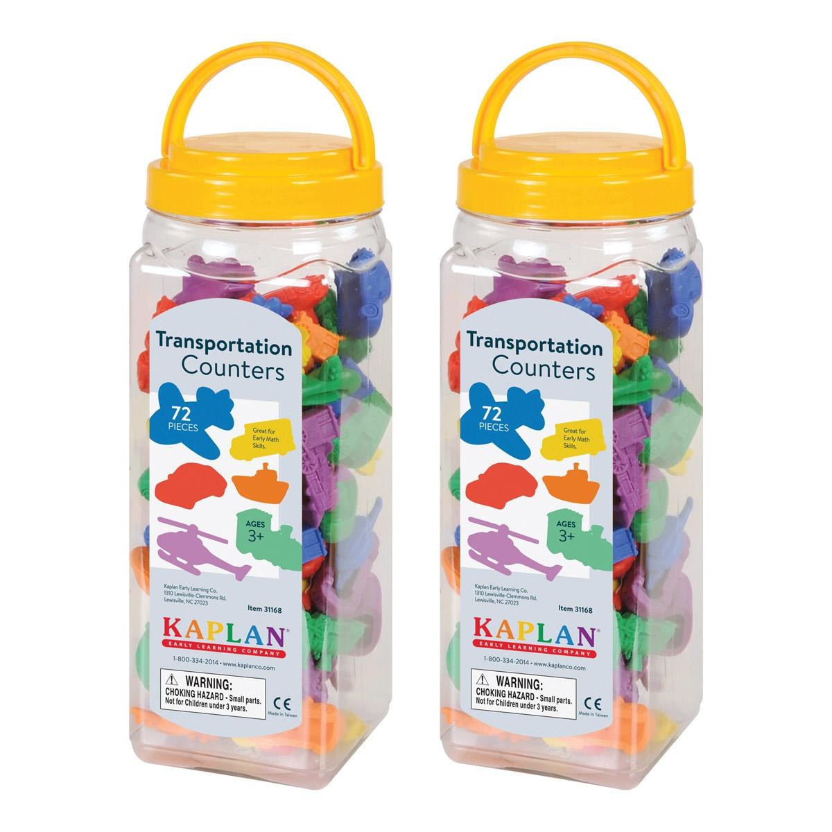 Kaplan Early Learning Transportation Counters - 2 Sets with Containers