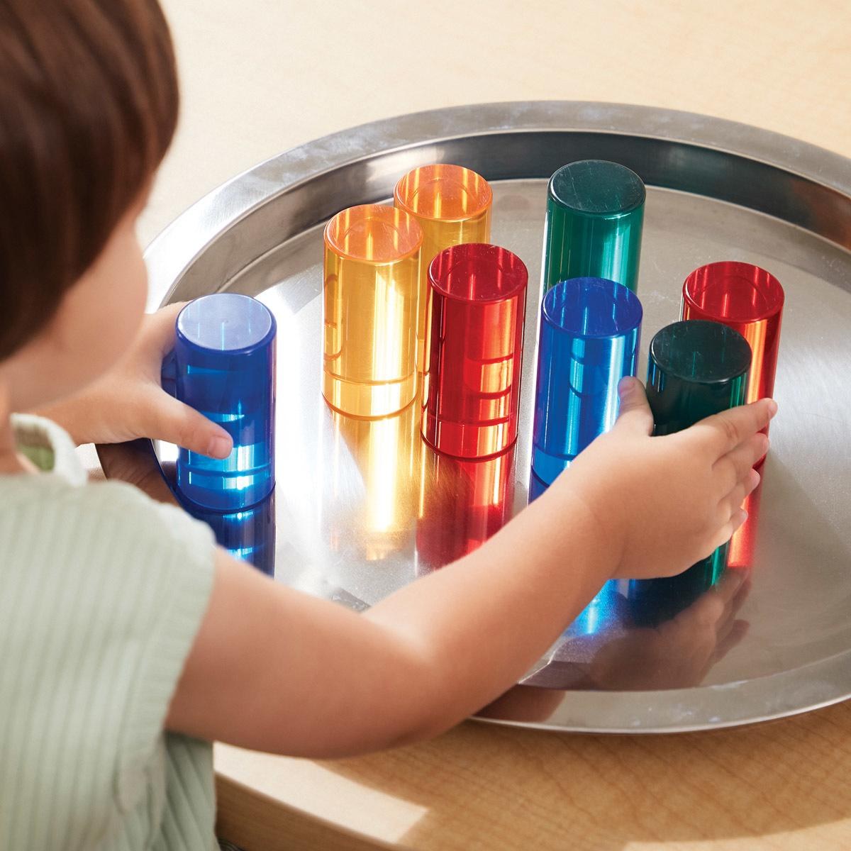 Kaplan Early Learning Light and Color Cylinder Set - 8 Pieces