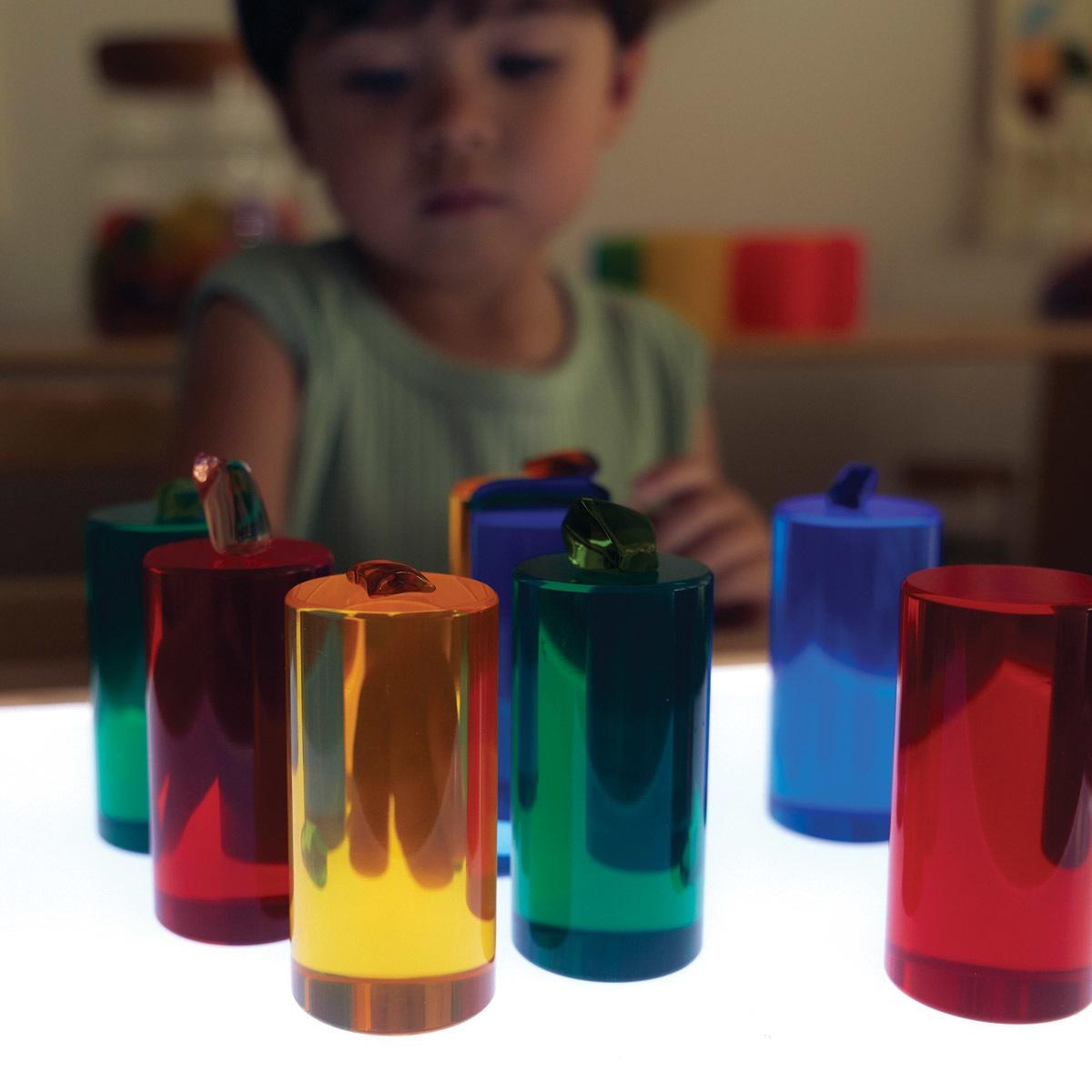 Kaplan Early Learning Light and Color Cylinder Set - 8 Pieces