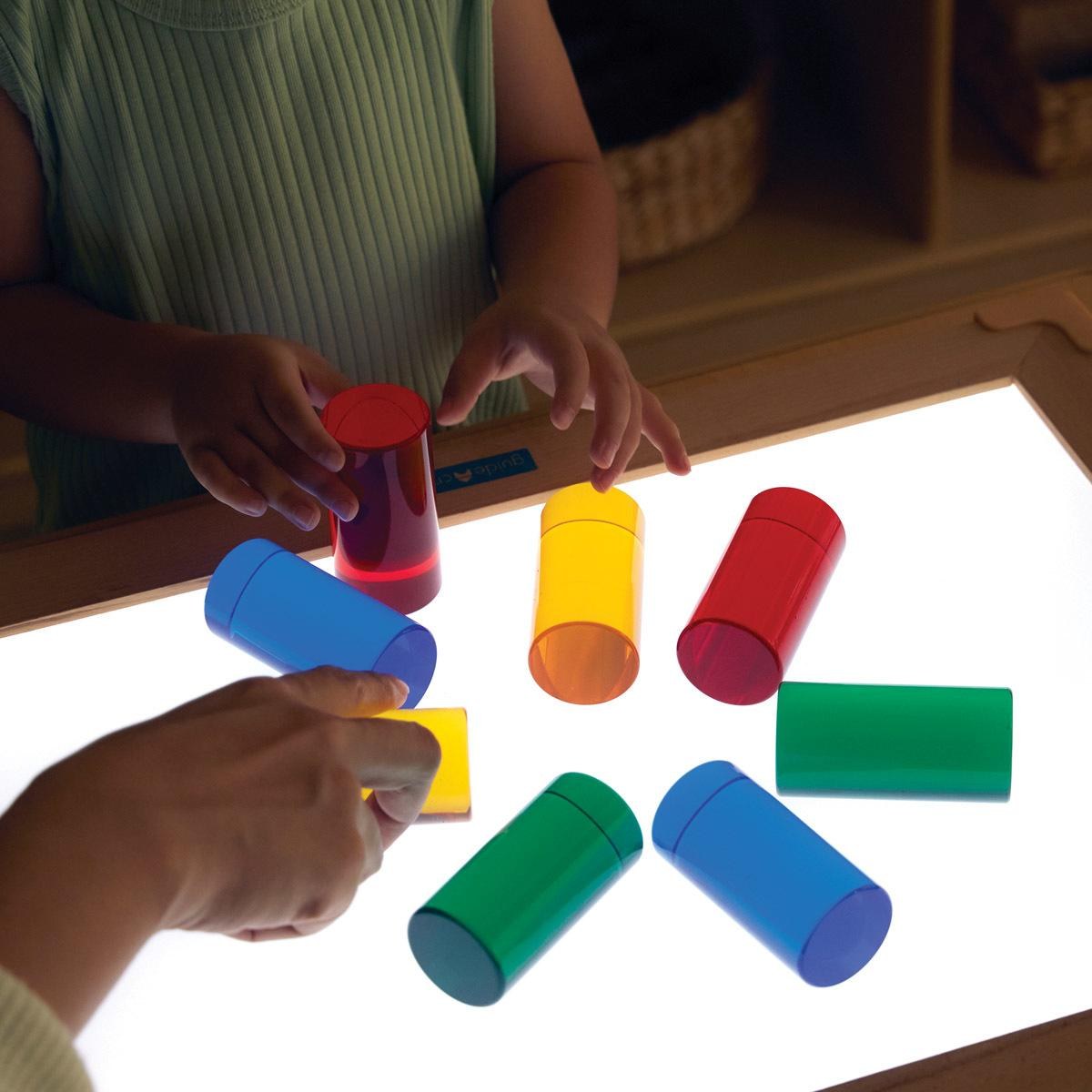 Kaplan Early Learning Light and Color Cylinder Set - 8 Pieces