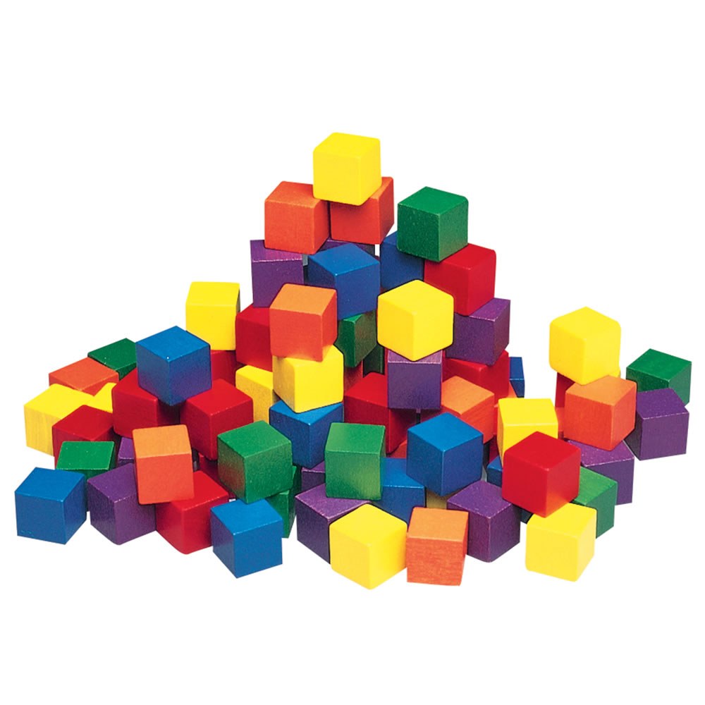 1 Wooden Color Cubes, Set of 102 - Ajax Scientific Ltd