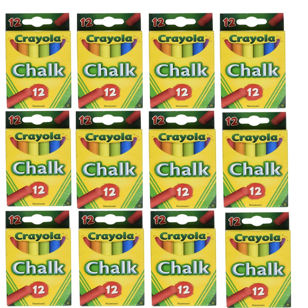 Crayola® 12-Pack Assorted Color Chalk - 12 boxes