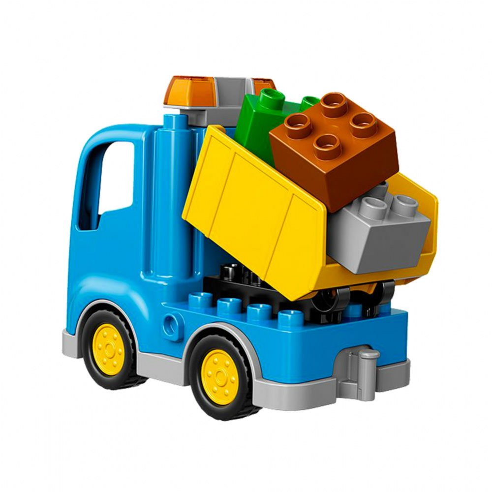 lego duplo town truck & tracked excavator