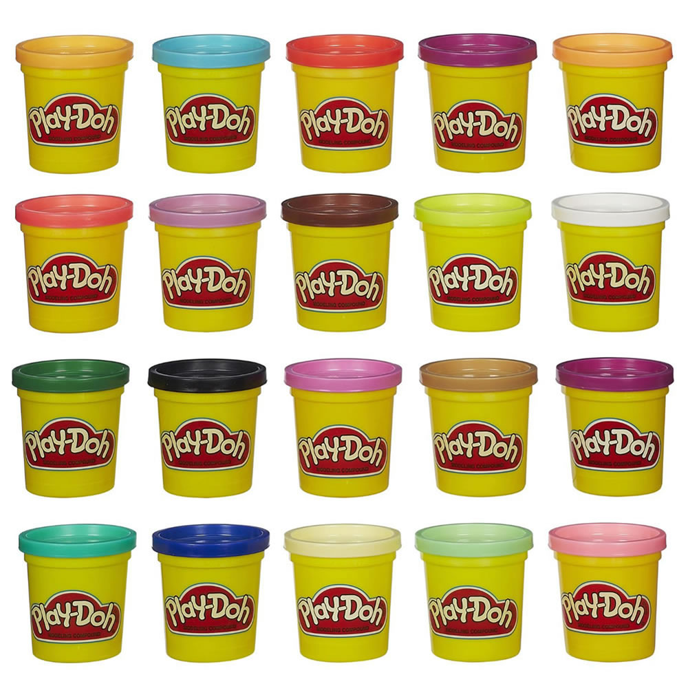 Play-Doh Modeling Compound 6 3oz tubs-(see photos for colors)
