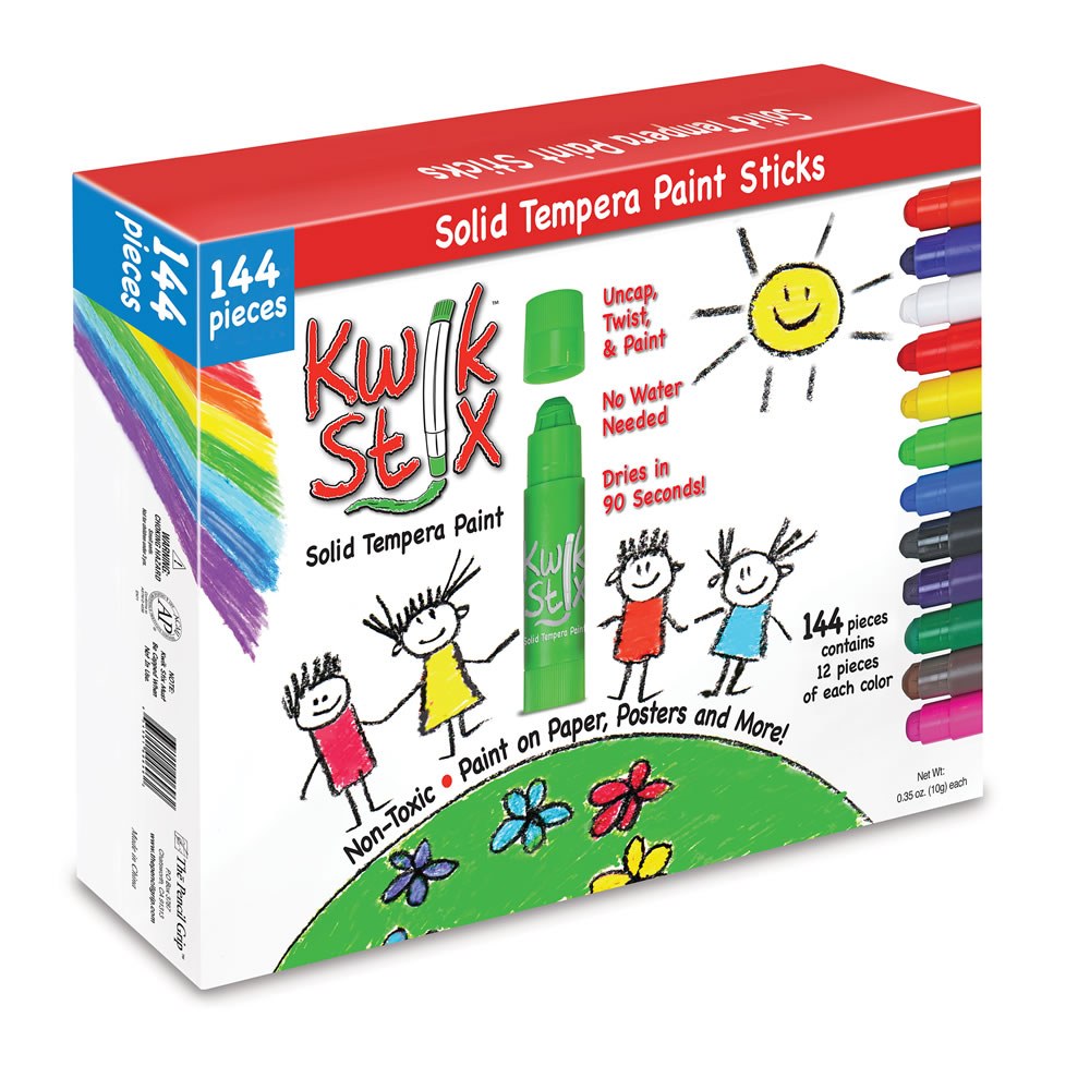 The Pencil Grip Kwik Stix Solid Tempera Paint Pens, Assorted Vibrant  Colors, Classic, Metallic & Neon Colors, Super Quick Drying, 24 Count -  TPG-604