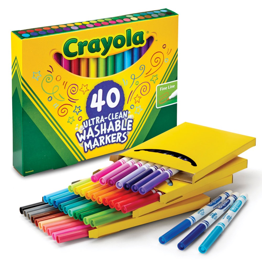 Ooly Thick Washable Markers with Jumbo Grip, Washable Toddler