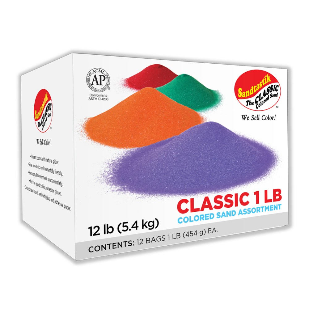 1/2 Pound Each Of 6 Classic Colors Xtreme Sand 3 Pound Box 