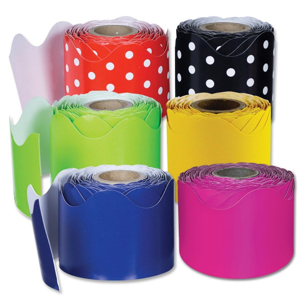 Black Painted Dots on White Better Than Paper Bulletin Board Roll, 4' x  12', Pack of 4