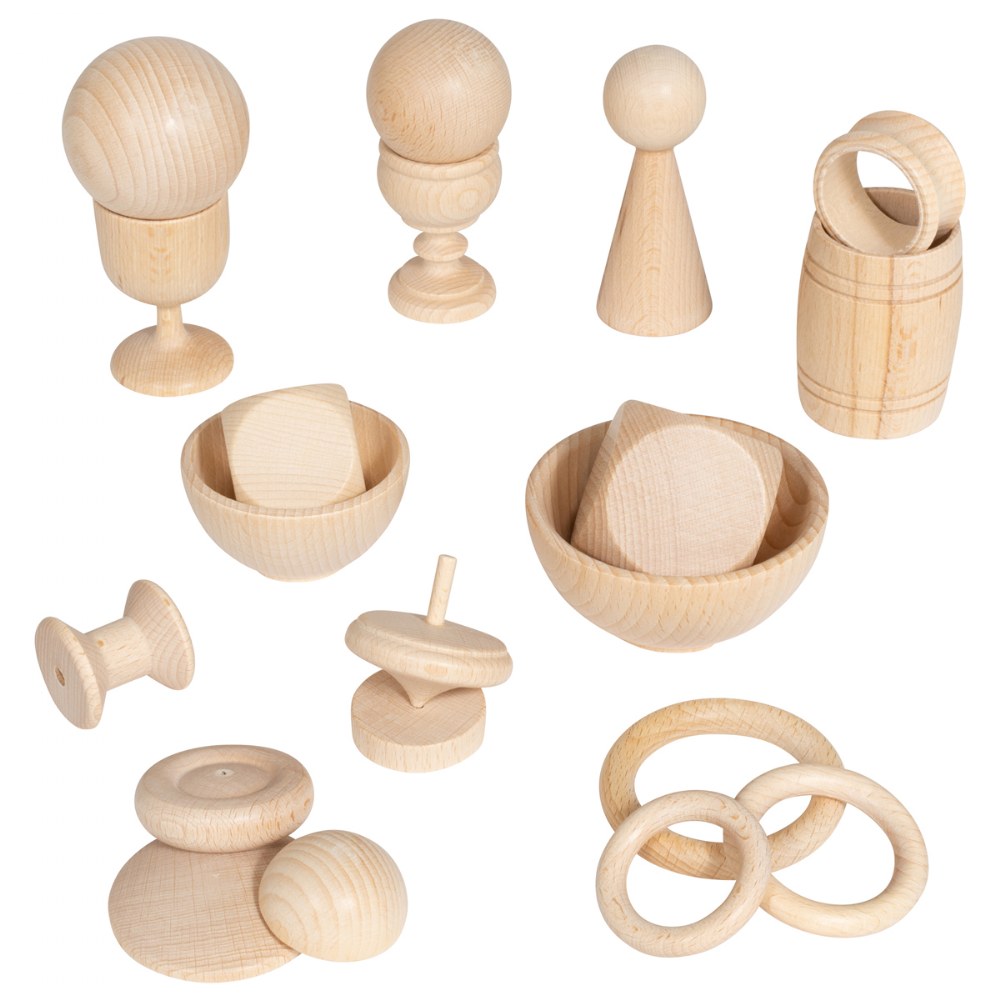 Toddler Heuristic Wooden Play Basic Set - 20 Pieces