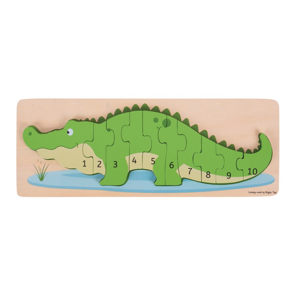 orange tree wooden alphabet crocodile puzzle