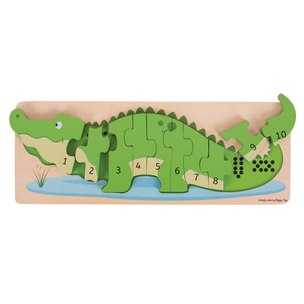 orange tree wooden alphabet crocodile puzzle