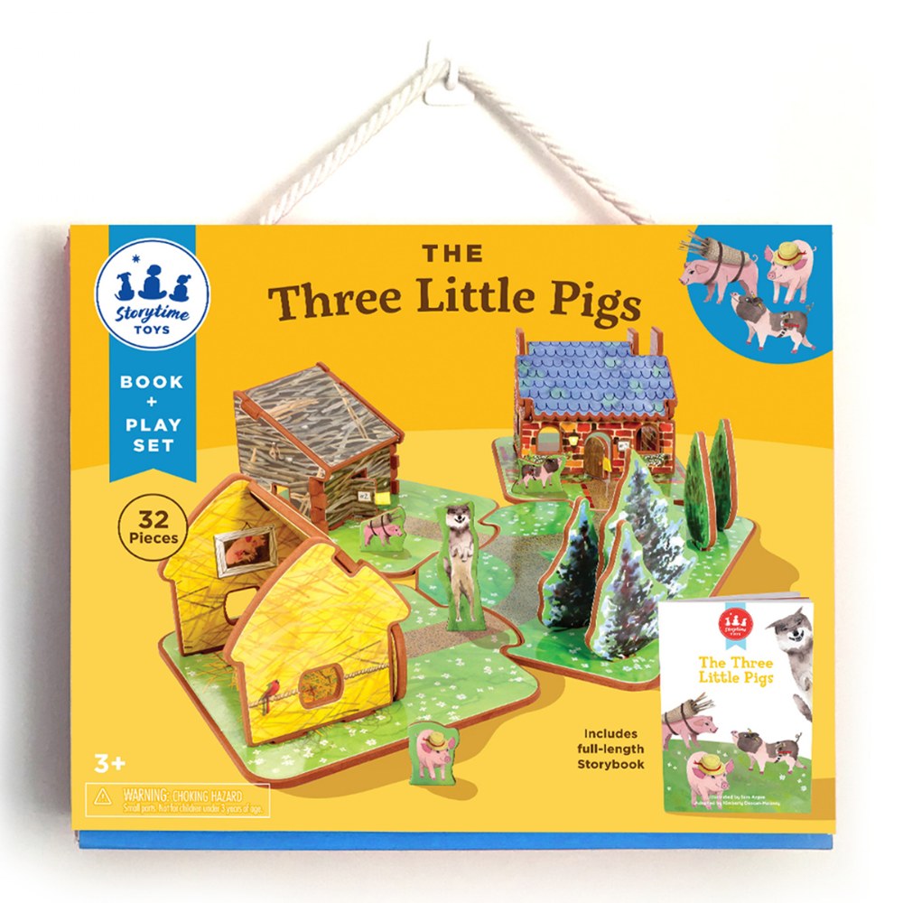 Storytime Toys The Three Little Pigs 3D Puzzle Book and Toy Set 3 in 1 