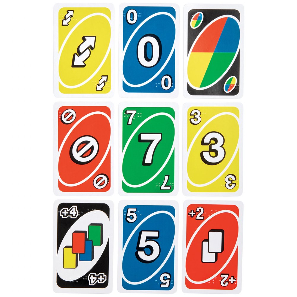 UNO Braille Card Game