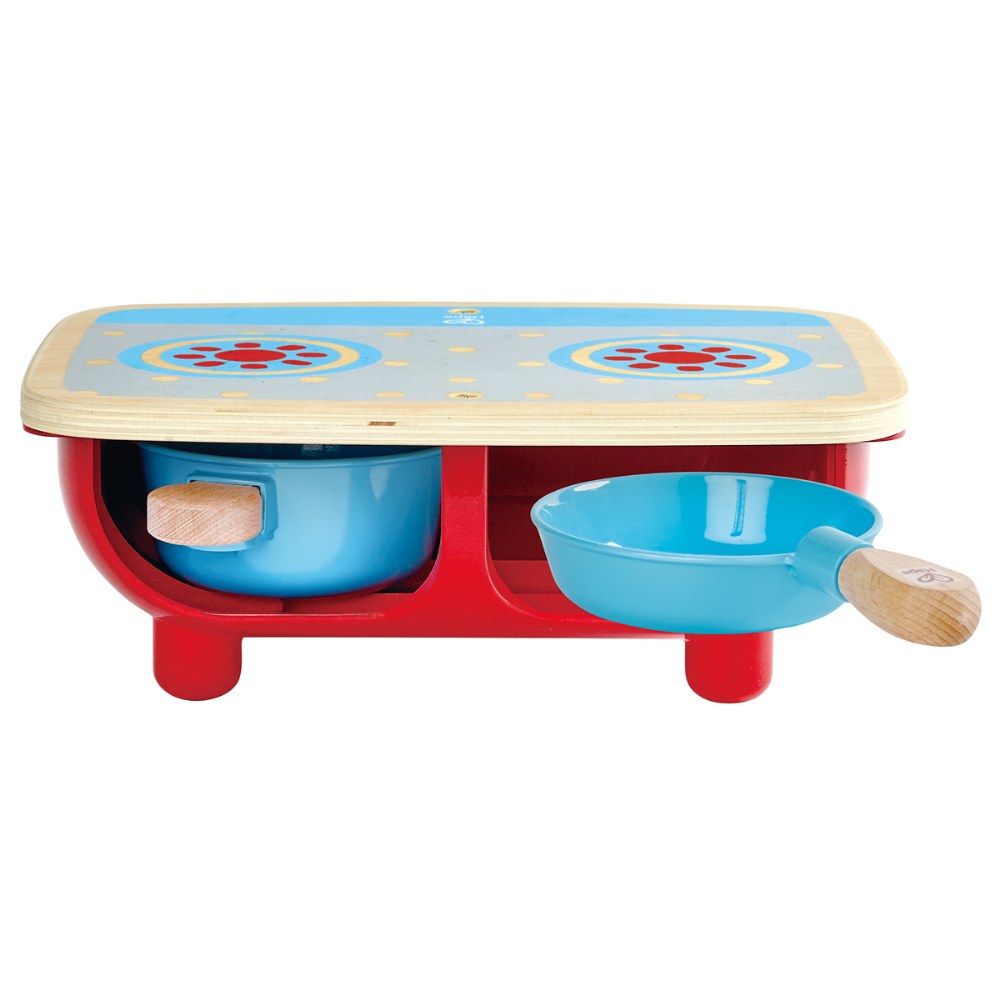 Portable Toddler Kitchen Set Wooden 6 Pc Cooking Set