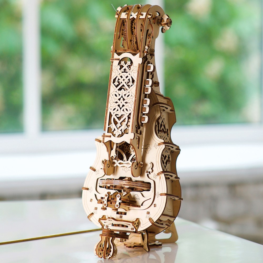UGEARS Hurdy-gurdy Mechanical Wooden Model Kit for sale online.