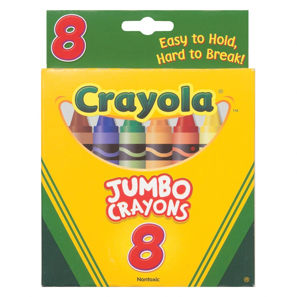 Crayola® 8-Count Crayons - Jumbo - So Big Size - 12 Boxes