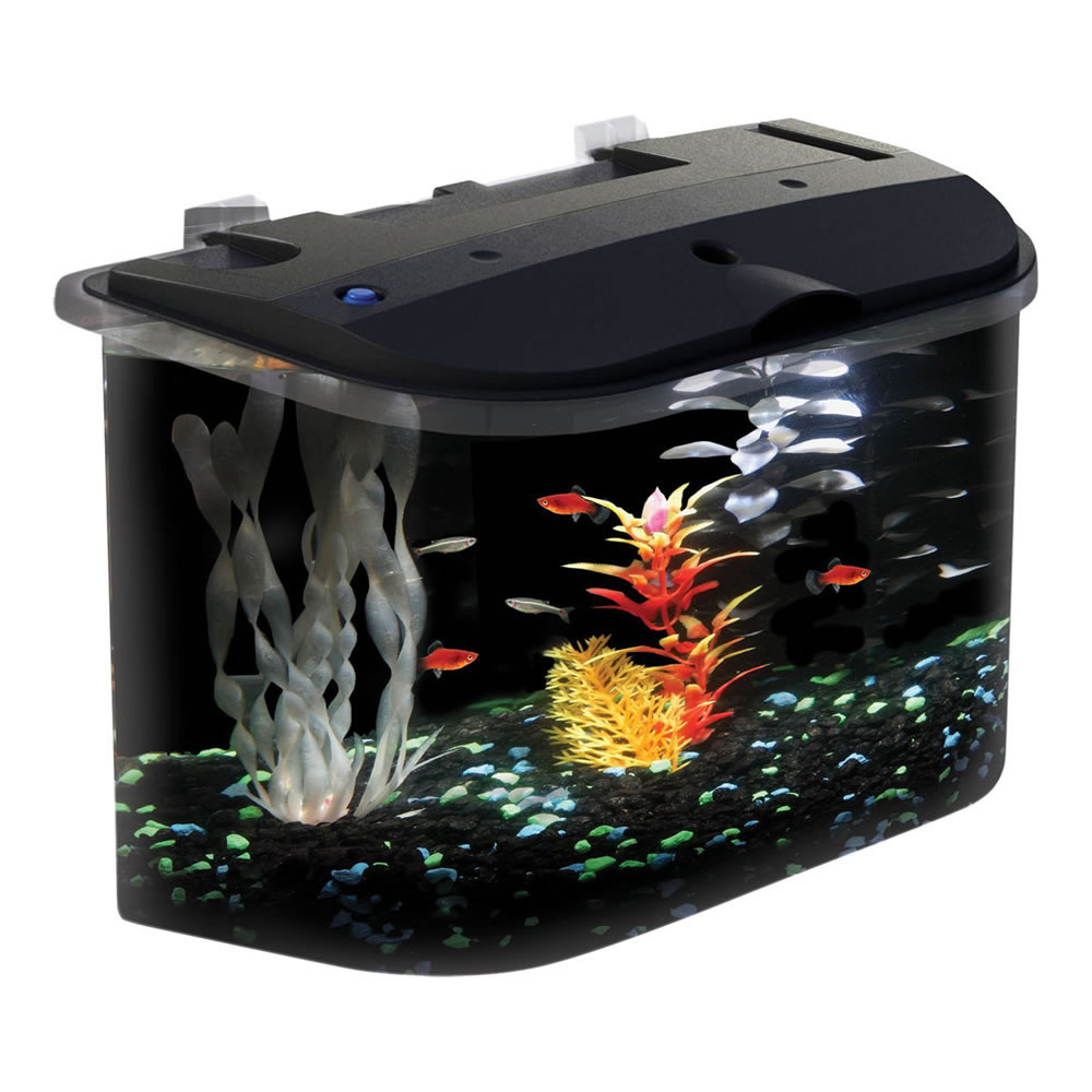 5 Gallon Big Fish Aquarium Kit Led Light Filter Starter Water Tank Lighting Kits 