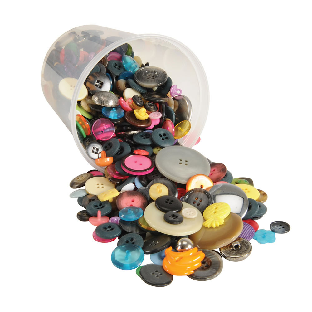 100 Assorted Colorful Buttons Bright Colors Mixed Sizes Craft Supply  Variety