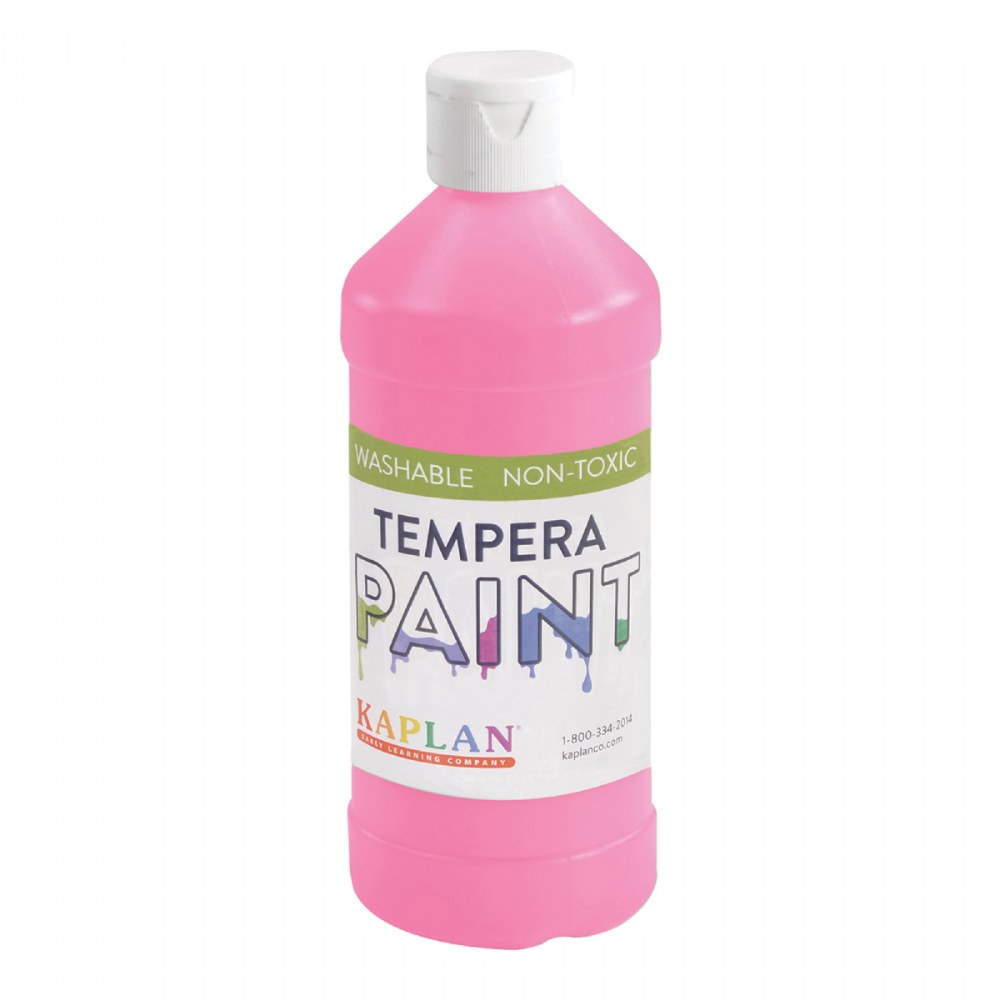 Colorations Simply Washable Tempera Paint, Fluorescent Neon Pink - 16 oz.