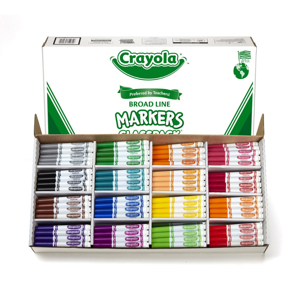 Crayola Green Markers Broad Line Markers 12 Count