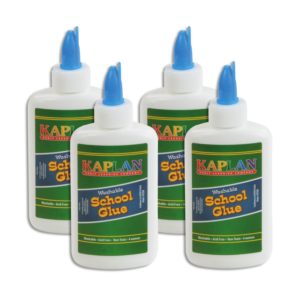 4oz Kaplan Washable School Glue Set of 4