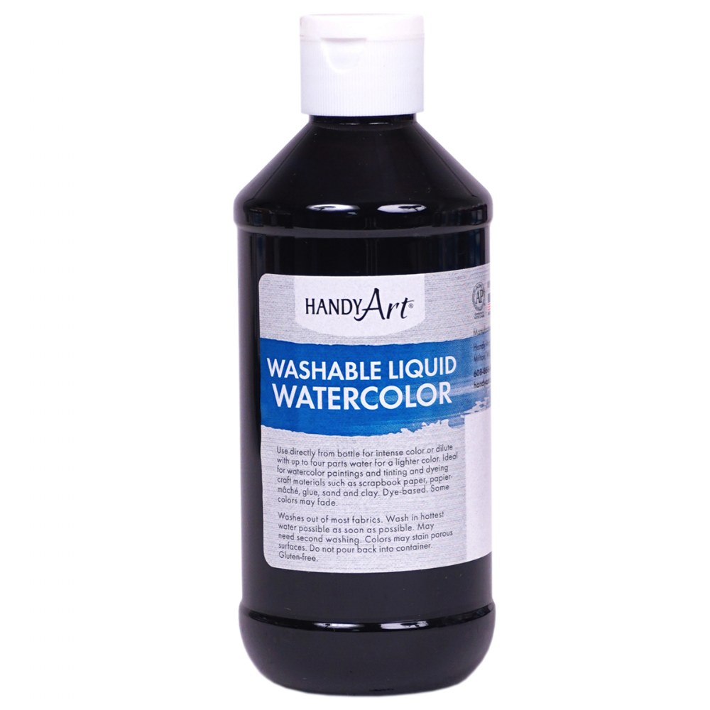 Handy Art Washable Liquid Watercolors - 8 oz - 10 /