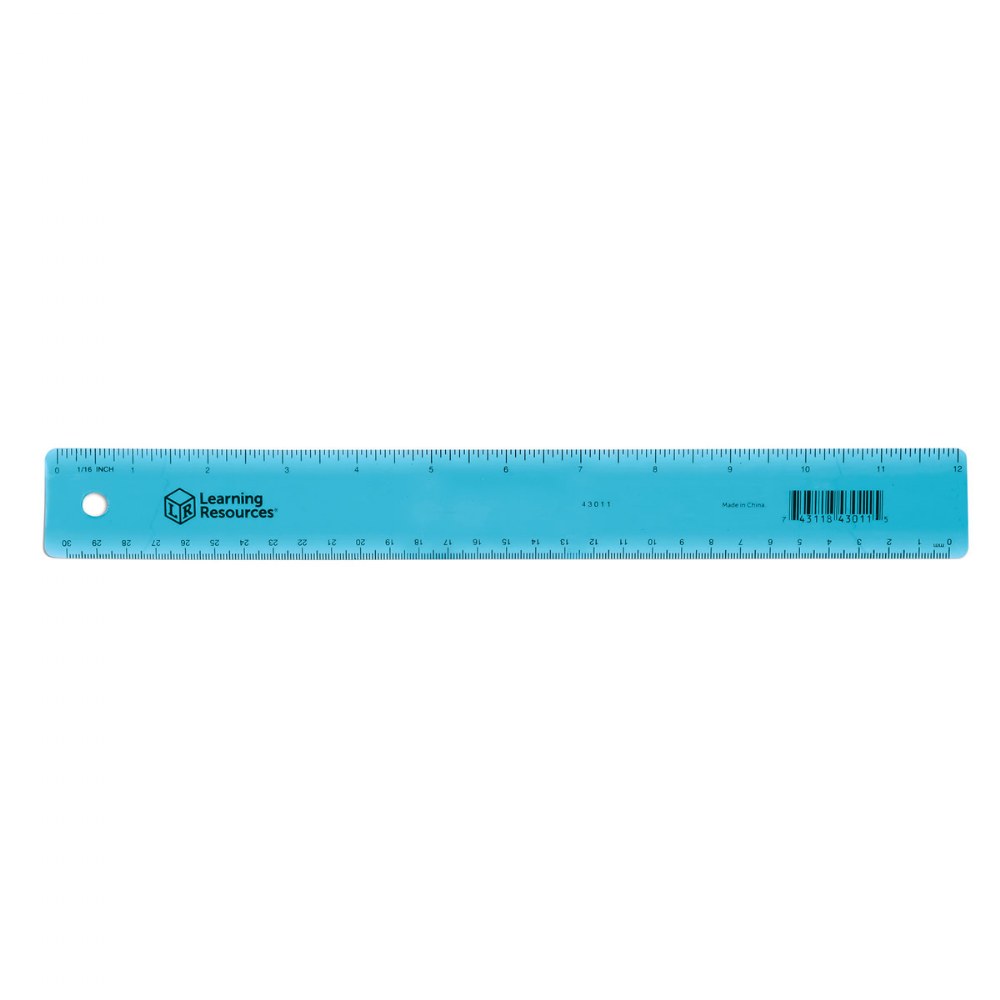 Safety Kids School 3 Pc 6" Plastic Colored Rulers Safety Ruler for Measurement 