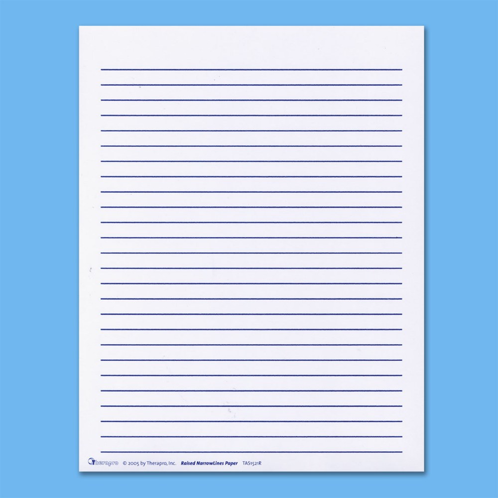 Narrow Lined Raised Paper