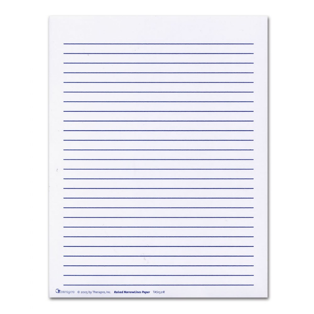 Narrow Lined Raised Paper