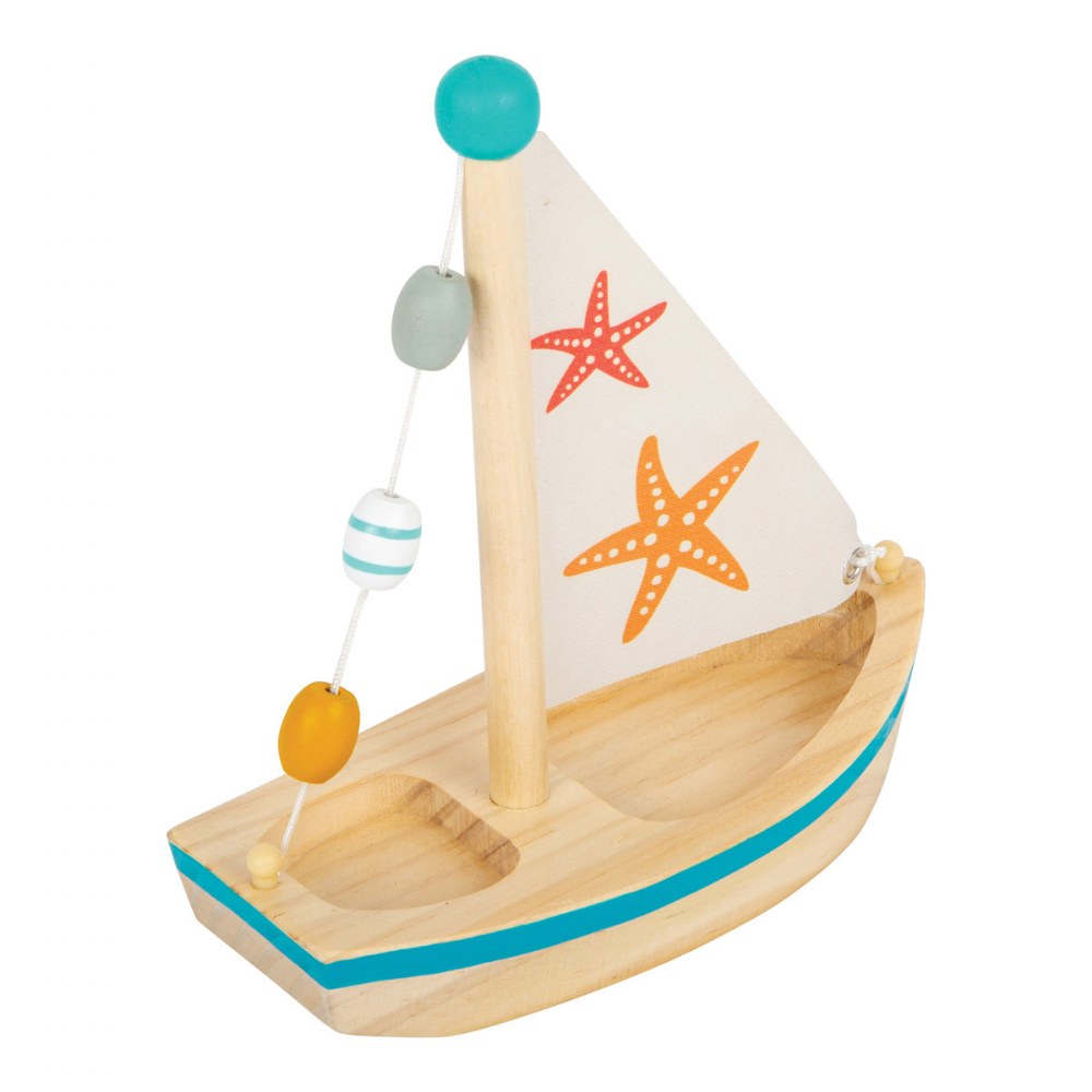 Starfish Sailboat Wooden Water Toy