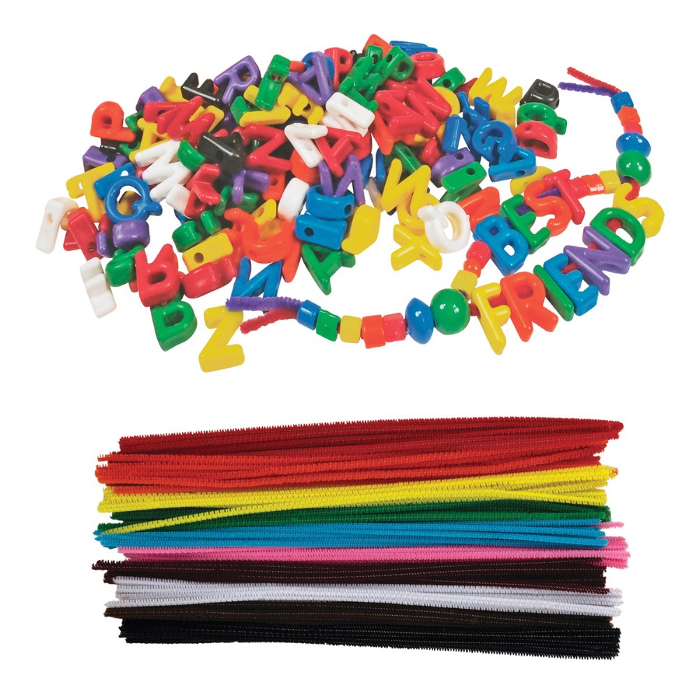 Premium Photo  Plastic beads with letters