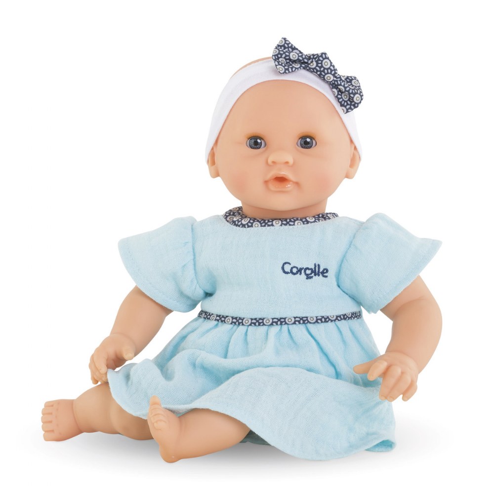 Corolle Bébé Calin Mael Boy Baby Doll - 12 Soft Body Doll with Blue  Outfit, Sleeping Eyes That Open and Close, Vanilla Scented, Mon Premier  Poupon