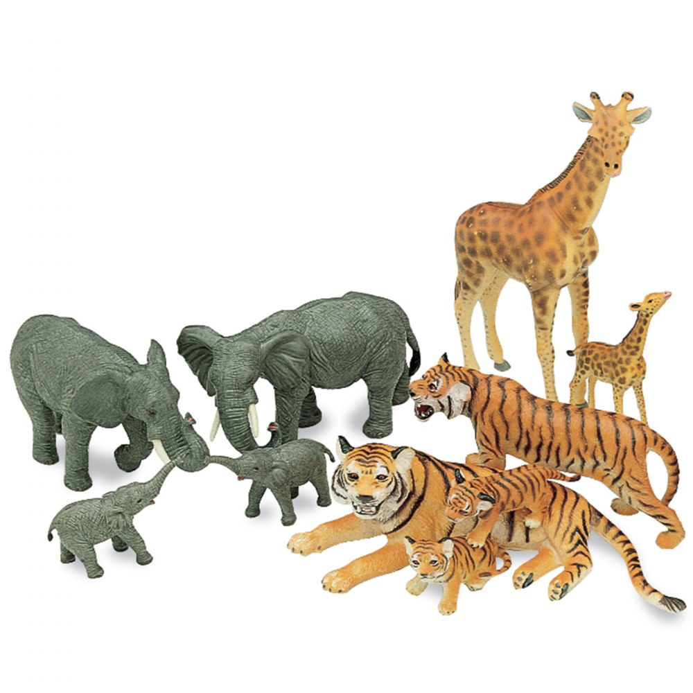 Wild Animals Plastic Figures Model Zoo Toys 21 pcs Gift 