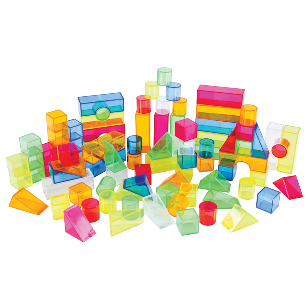 Transparent Light and Color Blocks - 108 Pieces