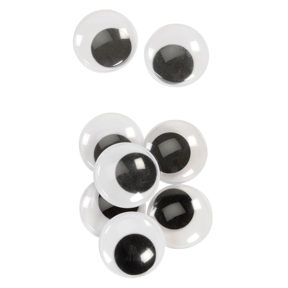 40mm Super Googly Eyes in Black Set of 50