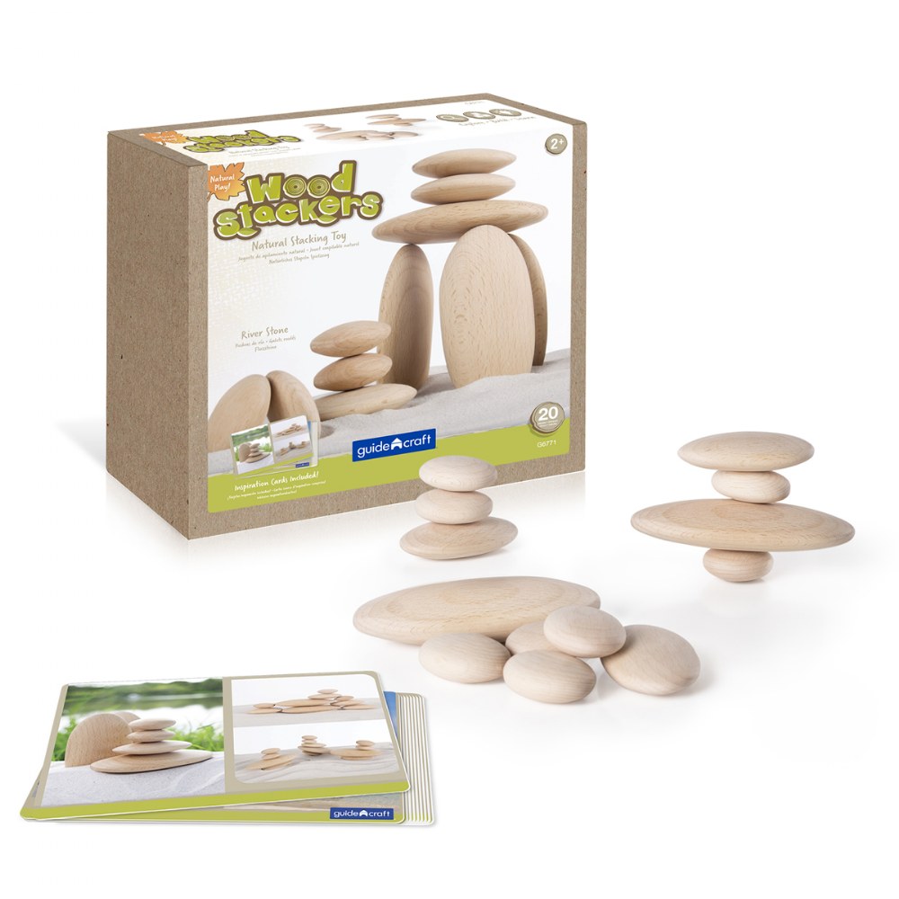 Wood Stackers: River Stones - 20 Pieces