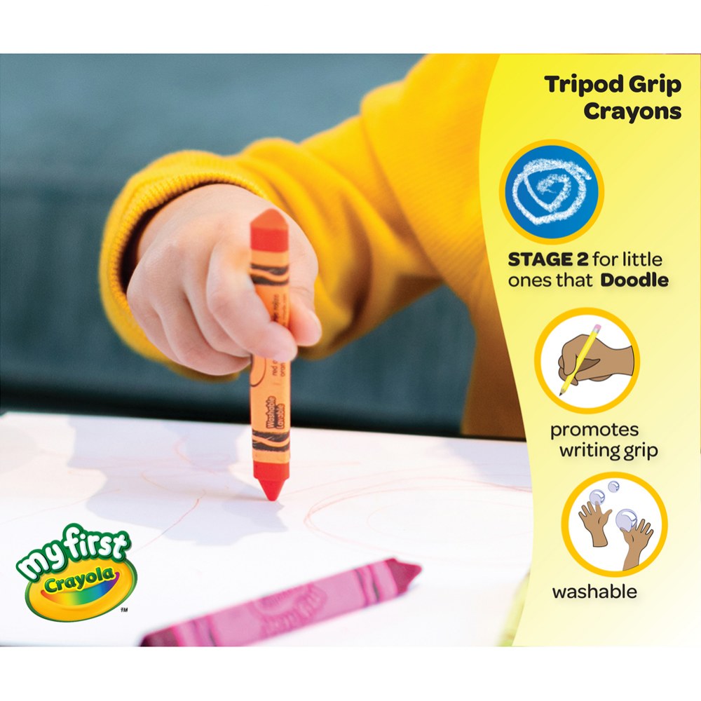 My First Crayola™ Washable Tripod Grip Crayons