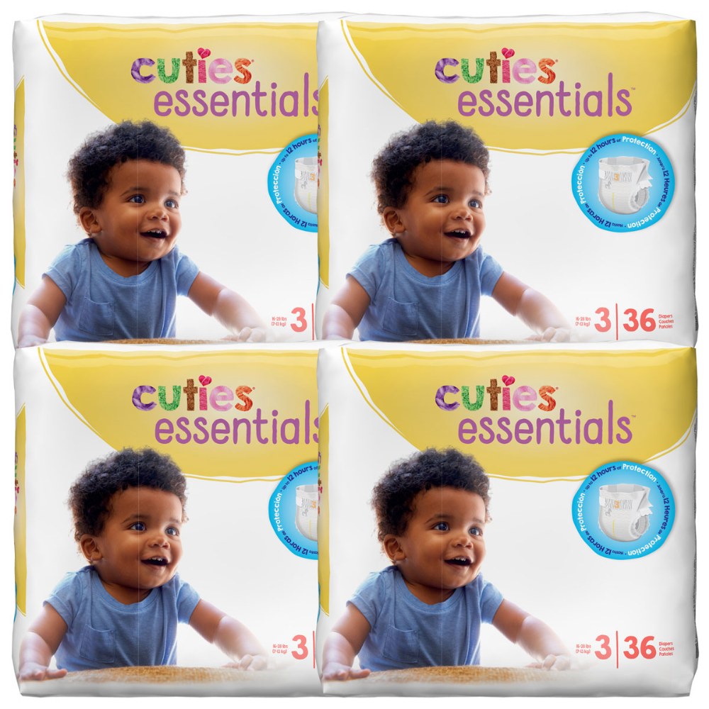 Cuties Diapers Available in Sizes 1 through 7