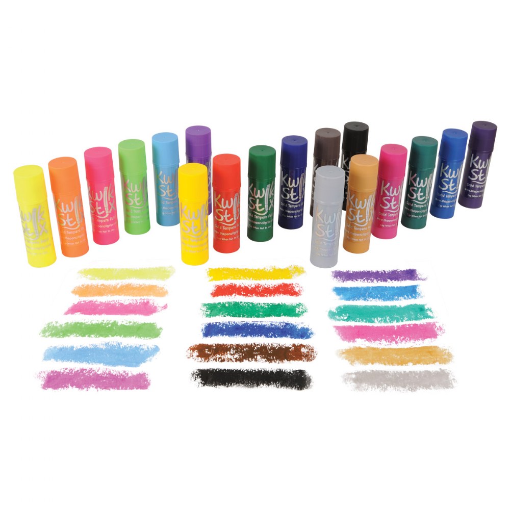 School Smart Washable Finger Paints, Assorted Neon Colors, Pint Set of 7