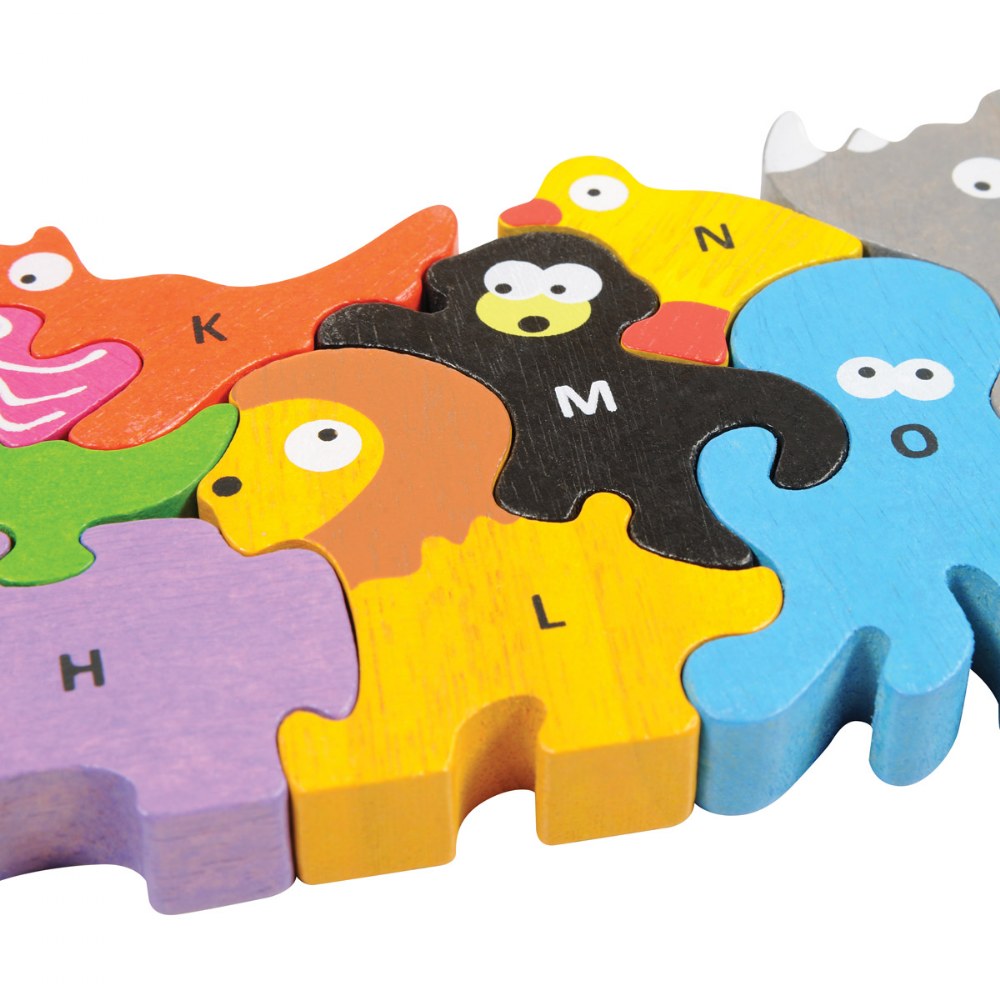 Animal Parade Letter Puzzle - Eco-Friendly Wood
