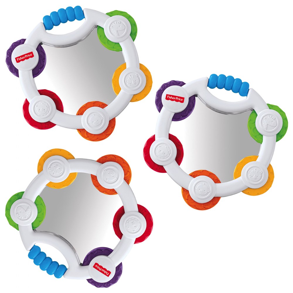 Chunky Tap 'n Play Tambourine Set with Rainbow Colors Set of 3